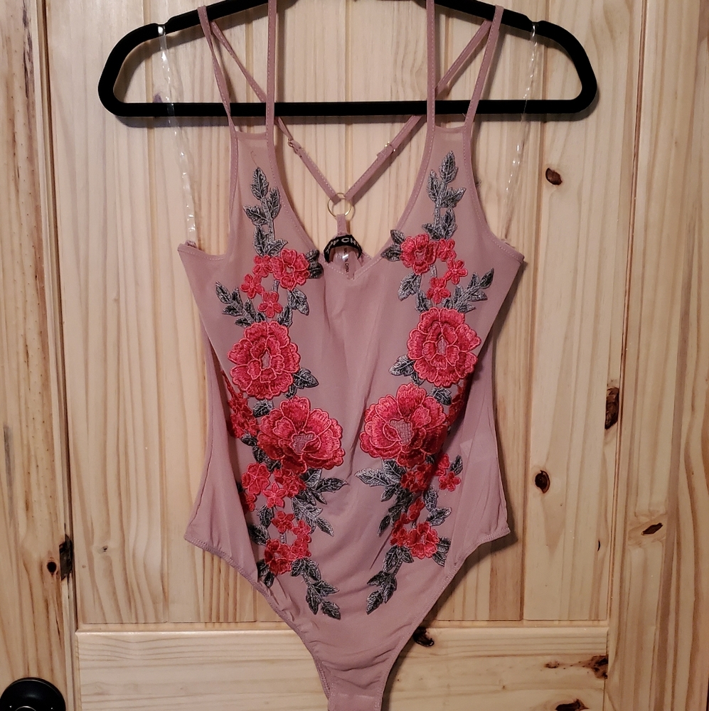 Sheer Rosette Bodysuit
